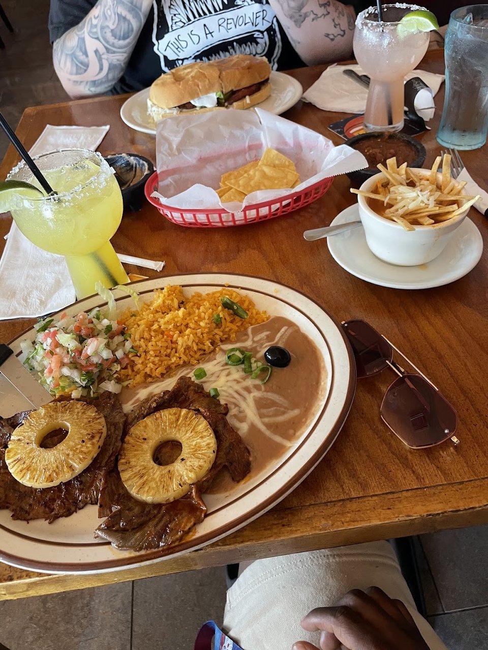 Mexican Platter with Margaritas